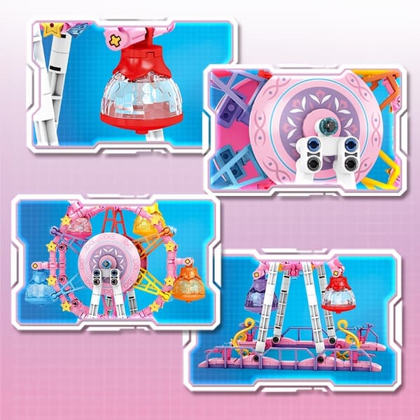 Dream Princess, Ferris Wheel Building Block Set, Realistic Architectural Entertainment Facility, Toy Model-FO-