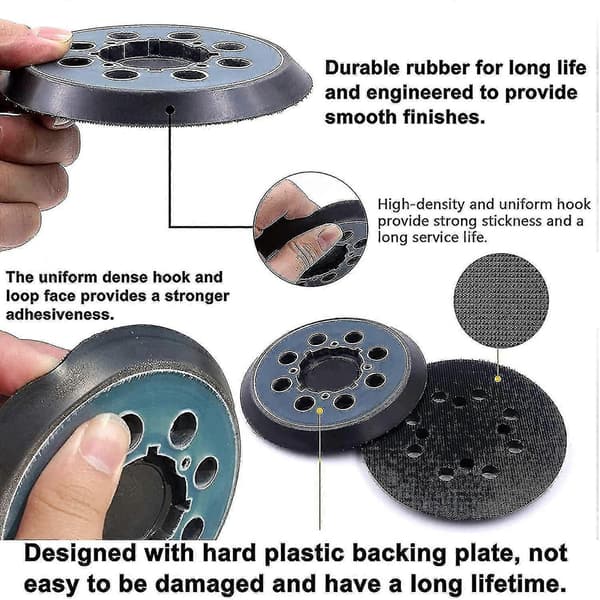 2-pack Replacement Pads for Dewalt Dwe64233 & N329079 Random Orbital Sander, 5 Inch 8-Hole Hook and Loop Sanding Pad, Compatible with Dwe6421-b-FO-