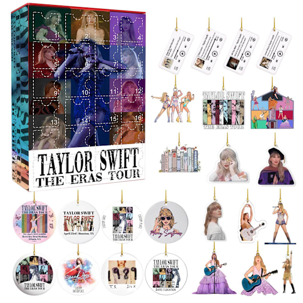 Taylor Swift Adventskalender 2024 Jul & Nyttår - Nedtelling til Jul Style D