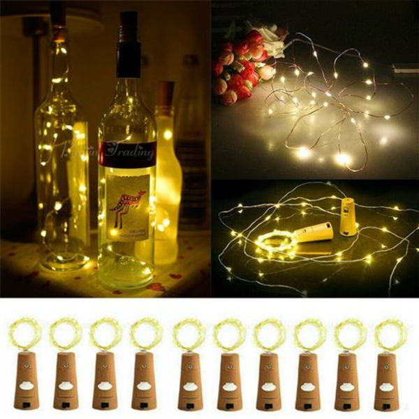 10 stycken LED-slingor i form av en kork?