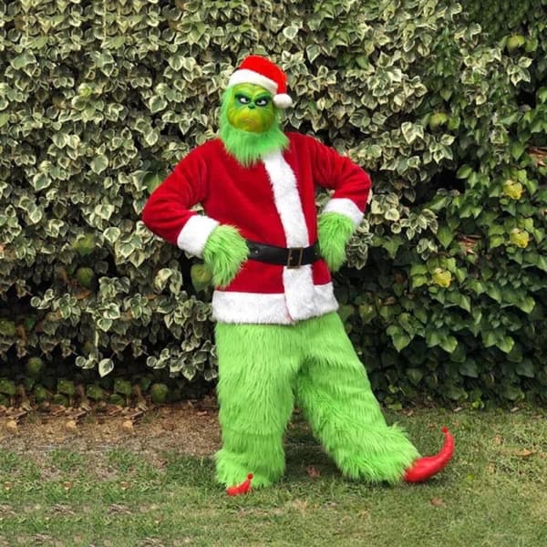 Grinch julekostumesæt til voksne med maske-FO-