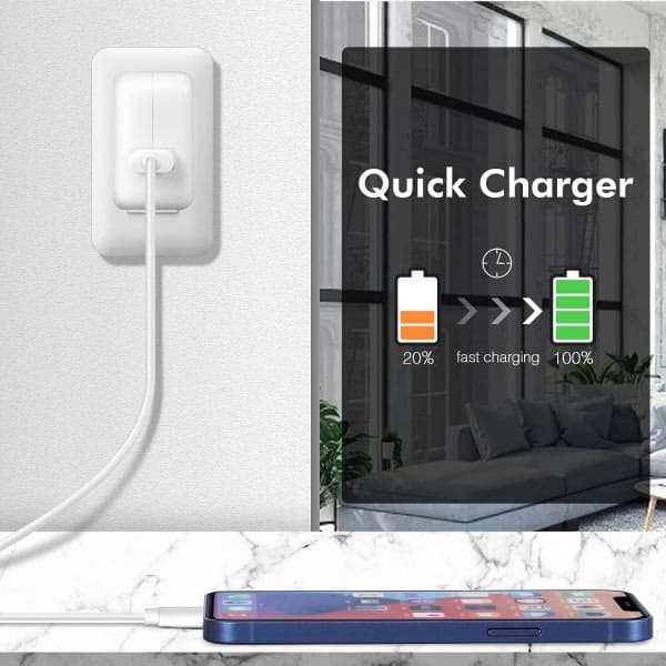 2-pak 1m Apple iPhone Lightning til USB hurtigopladningskabel lang opladerledning