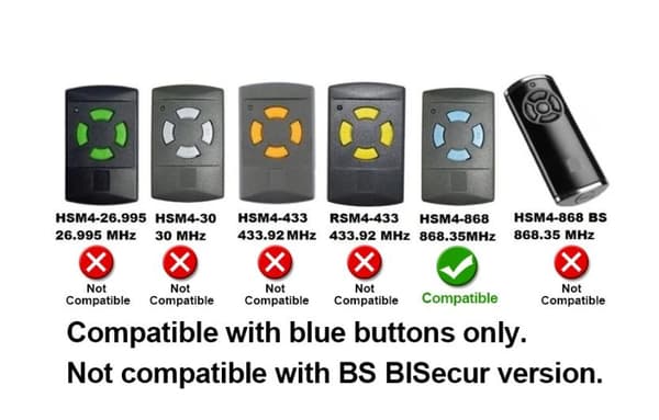 Garage Door Remote Control 868 MHz Duplication Hsm2 Hsm4 868 Garage Door Remote Control-FO-