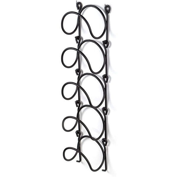 Rustic Wall Mounted Wine Rack with Curved Finish for Kitchen-FO-