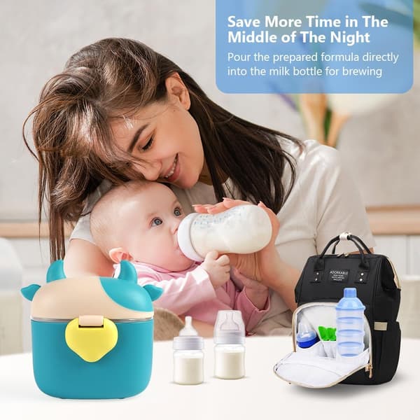 Bärbar Babyformeldispenser med mätsked, 230g kapacitet-FO-