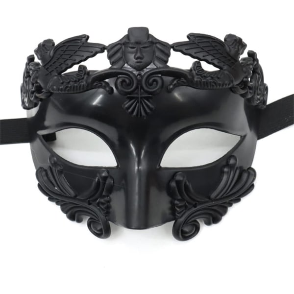 Maskeradmask romersk grekisk mansmask venetiansk mask Halloween julmask f?r fest Mardi Gras br?llopskarnevaler