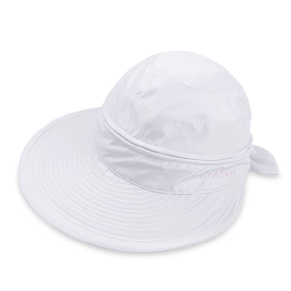 Dame UPF 50+ UV-beskyttelse Konvertibel Strandhat til White