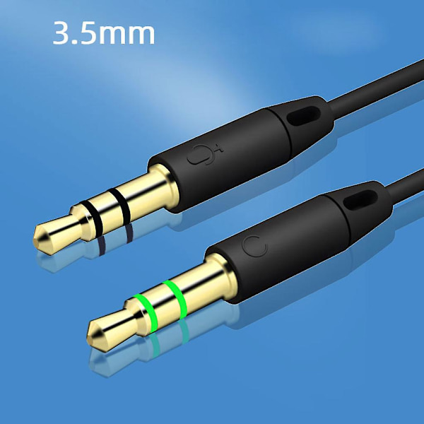 Ljudkontaktkabeladapter 3,5 mm hona till 2 hanar 3,5 mm splitter