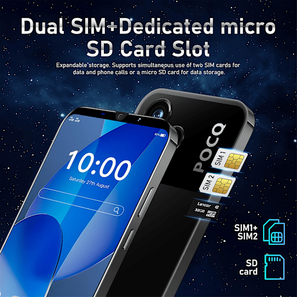 2024 Ny 16+1024gb mobiltelefon High-end deksel Android billig smarttelefon 5g Dual Card Dual Standby Wifi