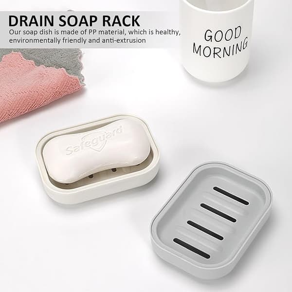 3-pack Soap Dishes with Drainage Holes, Soap Dish, Soap Holder-FO-