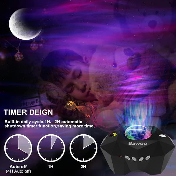 Stjerneprojektor Aurora Borealis Stjerneprojektorlampe LED Natlys-FO-