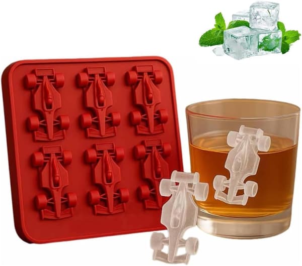 F1 Racing Bil Isbitbrett, 6-hulrom 3D Formel 1 Form for Drikke og Baking-FO-