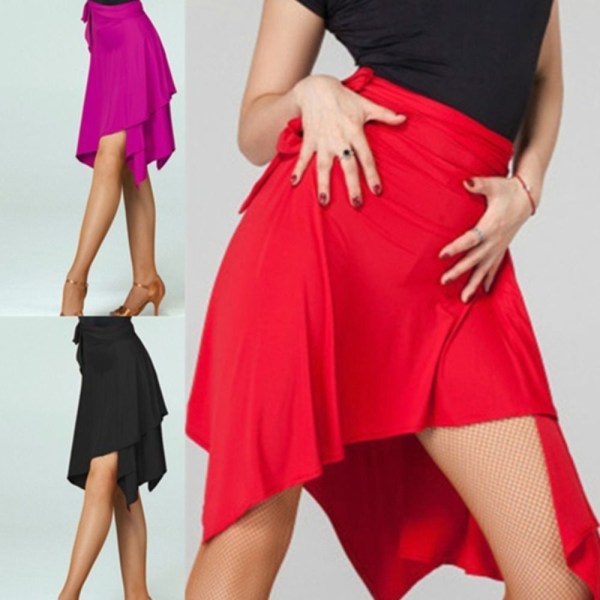 Latin Dance Skirt Balettkjol RÖD Red