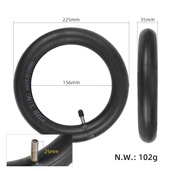 10*2.125 inner- og ytterrør Segway Ninebot F20F25 F30 F40 pneumatisk dekk for elektrisk scooter Kun SegwayF Endast SegwayF rak mun innerslang