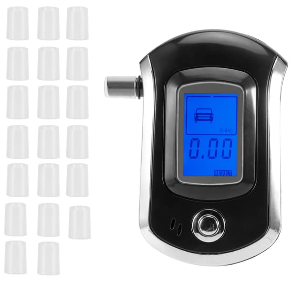 LCD Digital Andningstestare Mini Bärbar Blåstyp Professionell Andningsanalysator AT6000-FO-