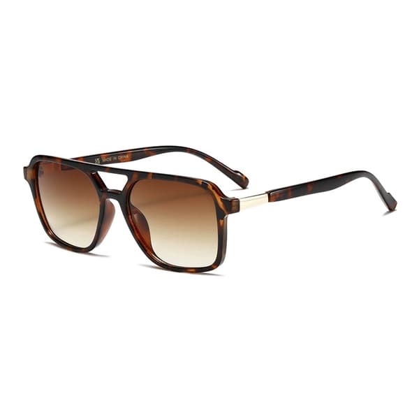 Retro Aviator Solglasögon för Män Kvinnor, Trendiga Rektangulära Unisex Vintage Stil UV-skydd-FO-
