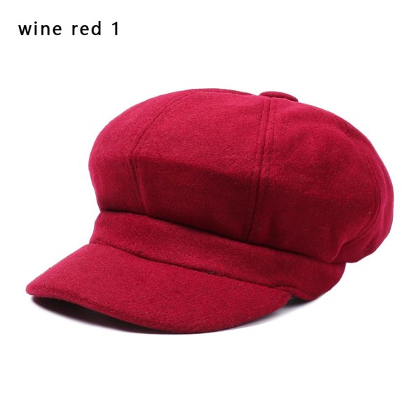 Cap Mössor Målare Newsboy Kepsar Dam Basker VINRÖD wine red 1