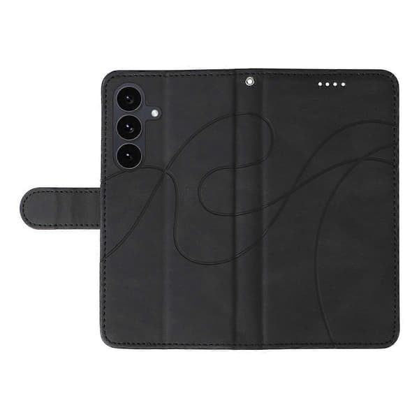 Læderpung-etui med buet design til Samsung Galaxy S25 FE-FO-