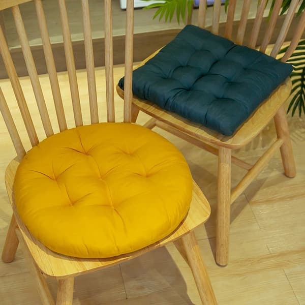 runde utendørsputer, runde sitteputer til utendørsstoler, sitteputer til stoler, gulvputer, 40 x 40 cm, sot-FO-