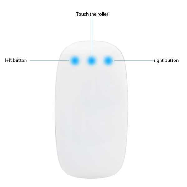 Magic Mouse: Trådløs, Bluetooth, Oppladbar. Multi-Touch Overflate Tynn Magic Mouse Glatt Oppladbar Trådløs - Hvit-FO-