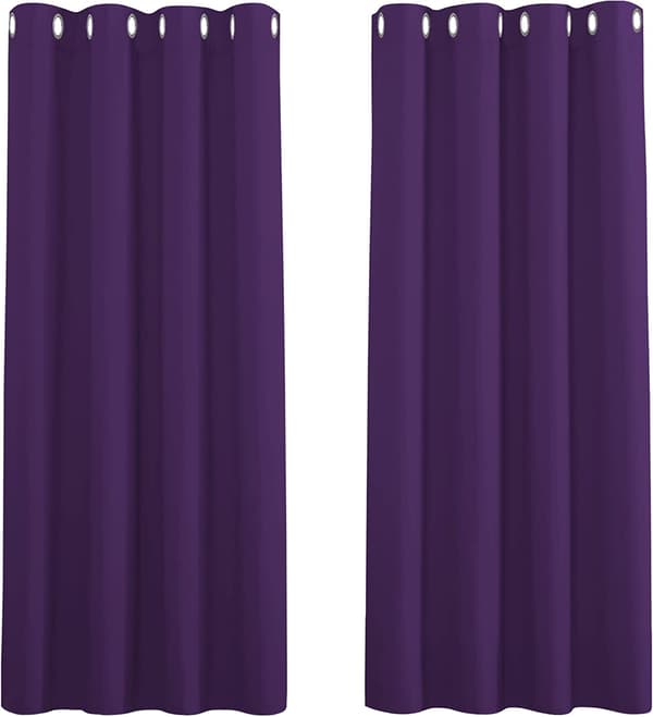 2-pakning lilla blendingsgardiner 132x60 cm termisk isolerte vinduspaneler-FO-