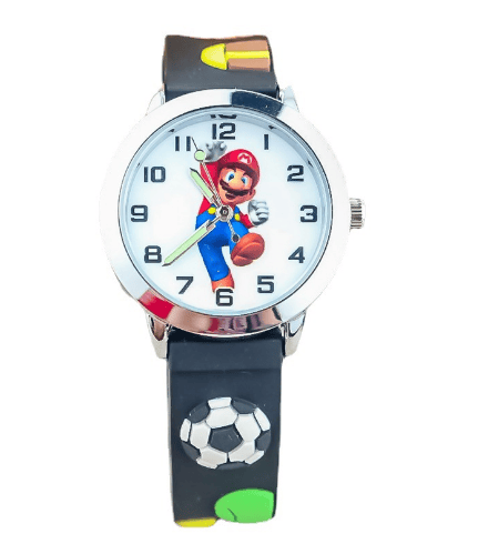 Tecknad Super Mario-klocka för barn, kompatibel med Nintendo för studenter-FO- D
