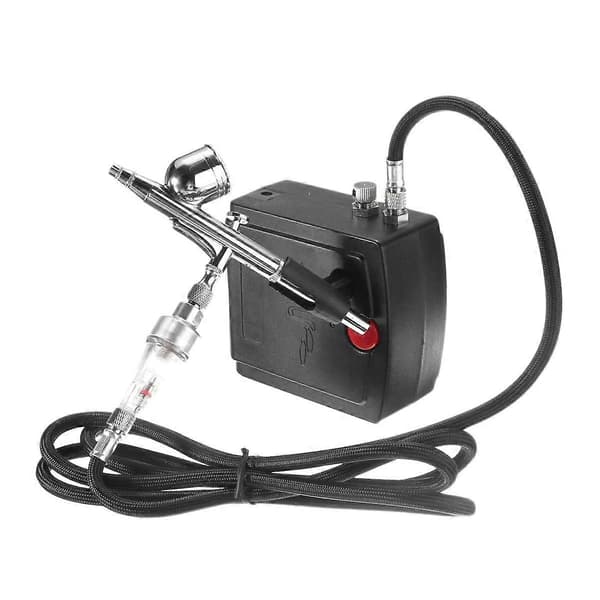 Bærbart Airbrush-sett med minikompressor for negler, sminke og kunst