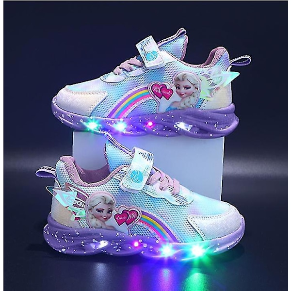Børne LED-lyssko Sneakers Blinkende Børn Piger Lysende Træningssko Størrelse 35