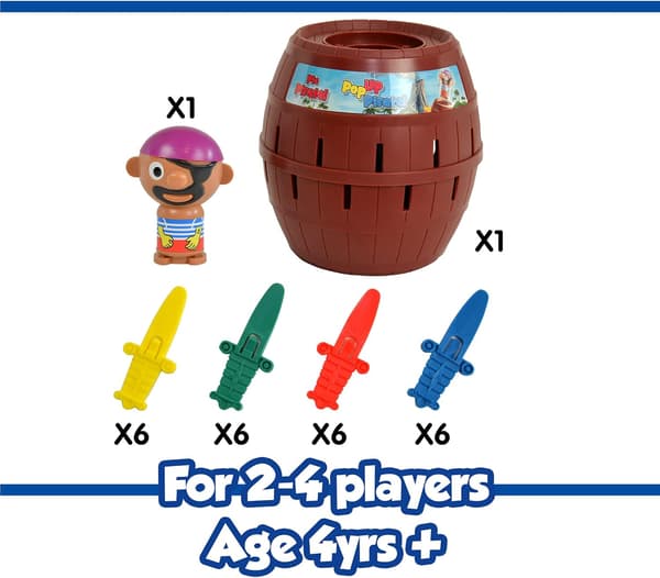 Pop Up Pirate Classic T7028 brettspill, engelsk versjon, fra 4 år-FO-