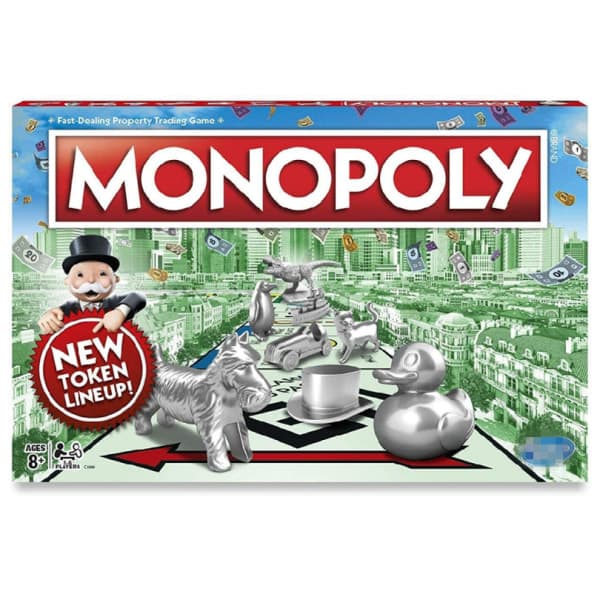 Monopoly brætspil for 2-6 spillere, 8 år og opefter