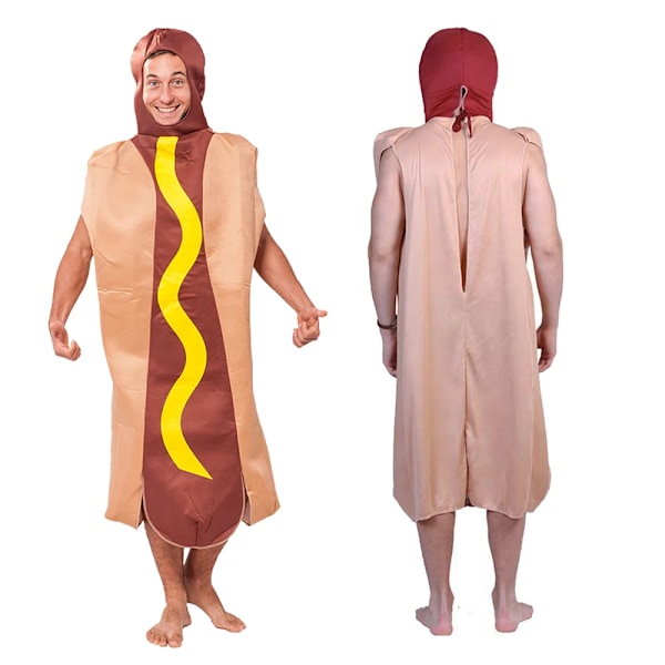 Karnevalsparty Morsom Mat Cosplay Halloween Kostyme for Voksne Jul Familie Klær Pølse Pizza Ferie Klær Barn Sausage One Size