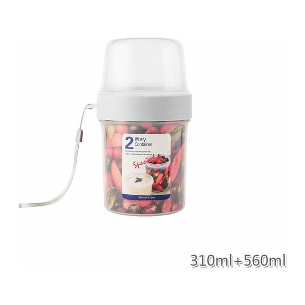 560 ml + 310 ml, yoghurtmugg, matbehållare, resemugg, lunchlåda, gröt, sallad, soppkopp med försegling och lock-FO-