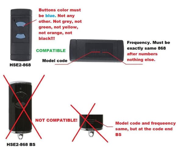 Garage Door Remote Control 868 MHz Duplication Hsm2 Hsm4 868 Garage Door Remote Control-FO-