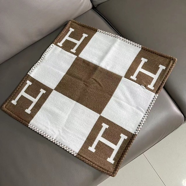 45x45cm H-formad Ullkashmir Kuddfodral Dubbelsäng Soffa Flygplan Brown