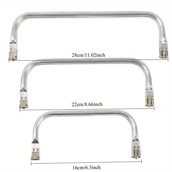 3-pack silverfärgade aluminiumklämmor för väskor, smycken, scrapbooking 30cm Silvery
