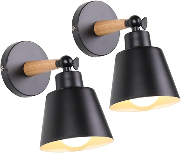 2-pakke industrielle vintage vegg- og taklamper E27-FO-