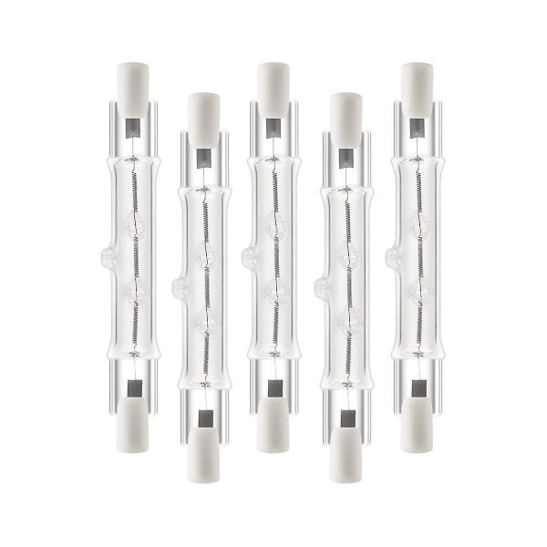 5-pak R7s 118mm 300W Halogenlamper, Dæmpbar & Lineær-FO-