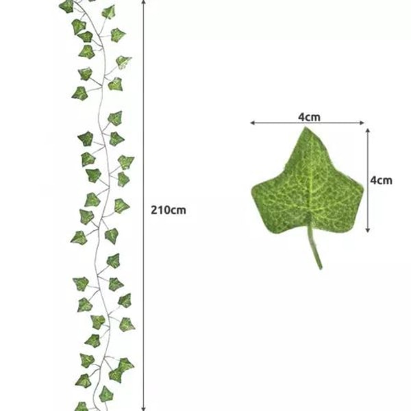 50 meter Murgröna Girlang / Lövgirlang - 2 meter green 500