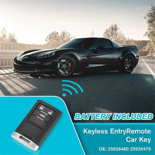 Car Key Remote Keyless Entry Compatible with Chevrolet Corvette 2008-2013 15-FO- 15 ABS