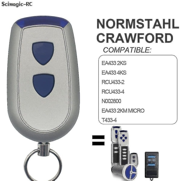 Normstahl Crawford autotallin oven kaukosäädin Normstahl Ea433 kaukosäädin autotallin ovi 433.92mhz Rolling Code Ea433 2km 2 4ks oven ohjaus Style1