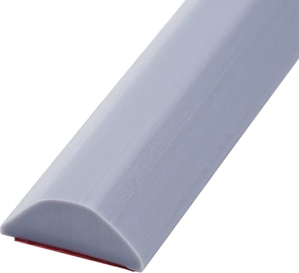 1m Self-Adhesive Shower Threshold Strip, Waterproof Silicone Barrier for Bathroom and Kitchen, Shower Threshold / Water Barrier-FO- Grå