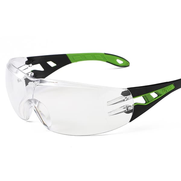 Sykkelbriller (transparent), transparente PC-linser, antidugg-linser, ripebestandige - flate linser, UV400-beskyttelse-FO-