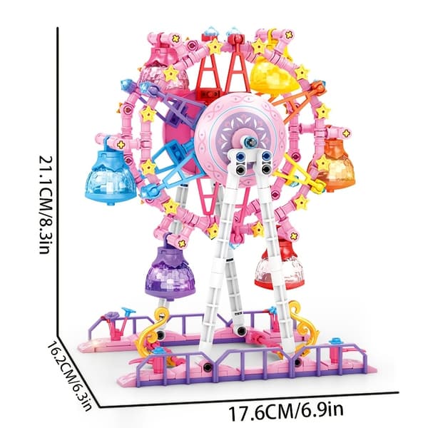 Dream Princess, Ferris Wheel Building Block Set, Realistic Architectural Entertainment Facility, Toy Model-FO-