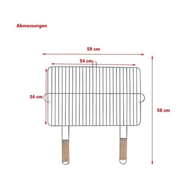 Grillgaller 54 x 34 cm förkromat stål MG255 Master Grill & Party-LP- Silver