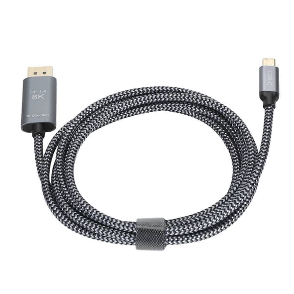 USB C til DisplayPort-kabel Profesjonell Plug and Play-støtte 8K 60HZ Toveis overføring TYPE C til DisplayPort-adapter 1.8m-FO-