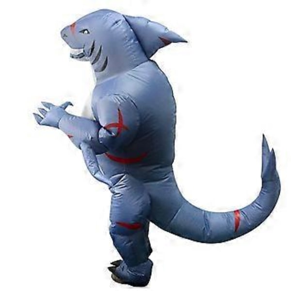 Halloween Oppustelig Hajdragt til Voksne - Sjove Oppustelige Kostumer, Sjovt Halloween Cosplay Kostume