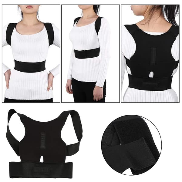 Back Support Belt, Comfortable Posture Correction, Adjustable Support-FO-