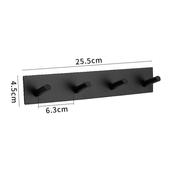 Pyyhekoukku - Itsekiinnittyvä Musta Nelikoukku Helppo Asennus-FO- 170