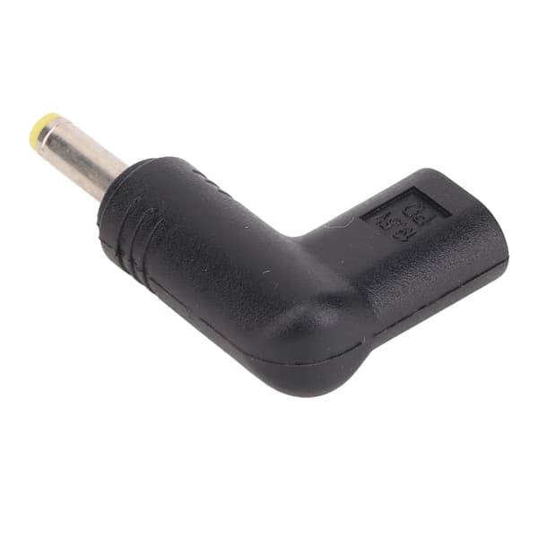 USB C-naaras–DC 4,0x1,7 mm -adapteri, tukee 100 W PD-pikalatausta, 90 asteen kulmassa oleva USB C–DC-adapteri