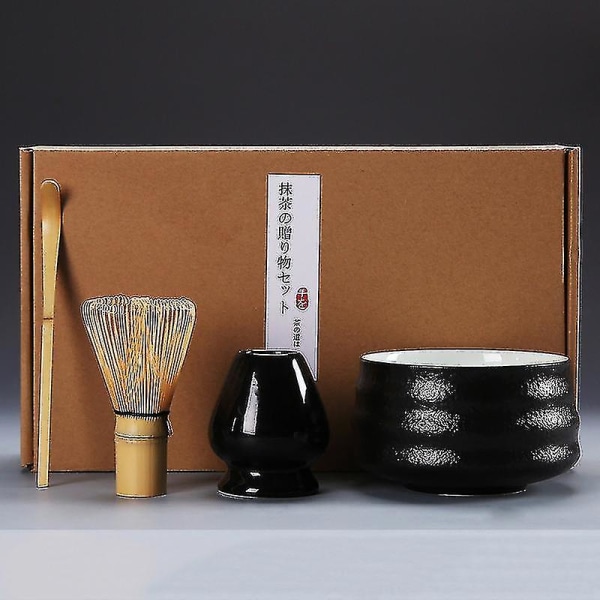 4st/ set Traditionell Matcha set Bambu Keramik Matcha skål med vispBY